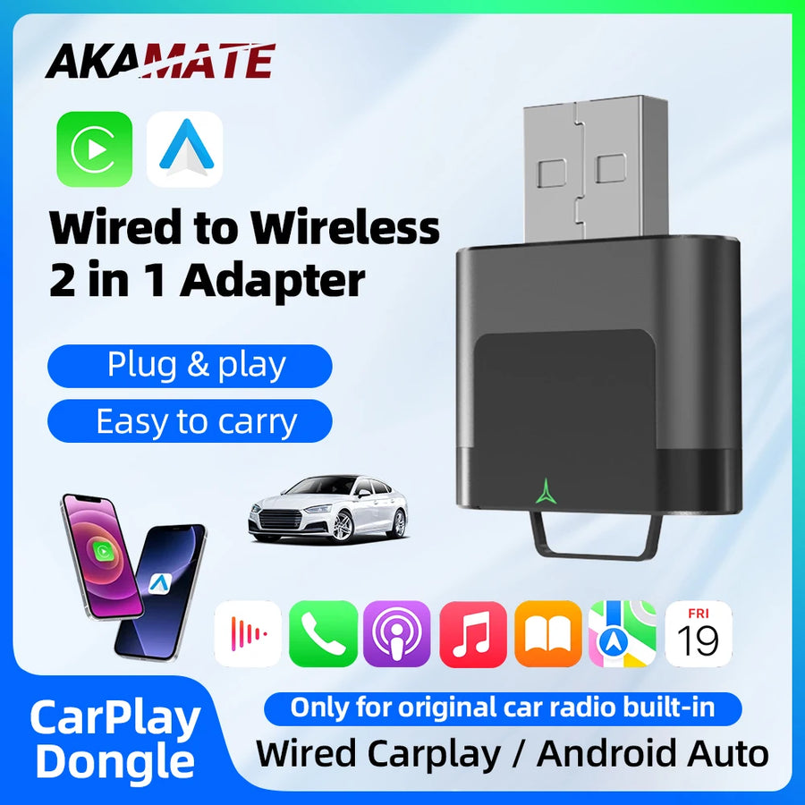 Mini Wireless CarPlay Dongle Adapter Universal OEM Fit CarPlay Adapter AKAMATE
