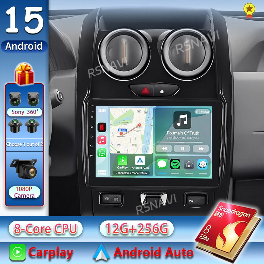 9-Inch Android 15 Car Radio for Renault Duster 2015-2020 Android Head Unit RSNAVI