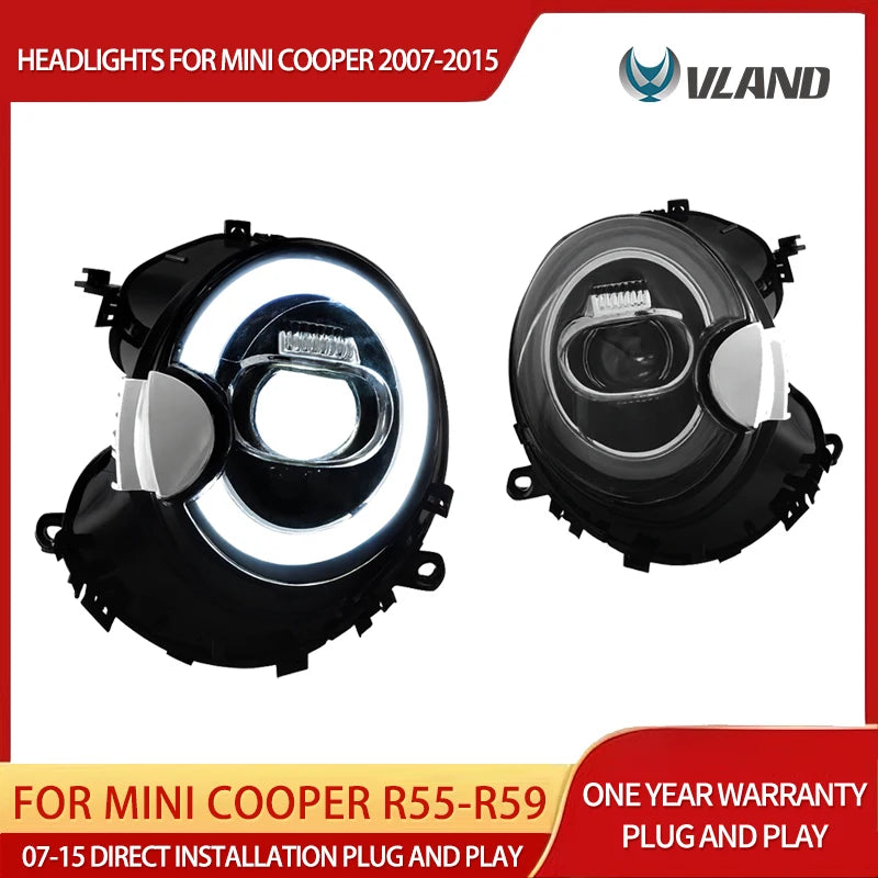 Dual Beam LED Headlights for Mini Cooper 2007-2015 LED Headlight Vland