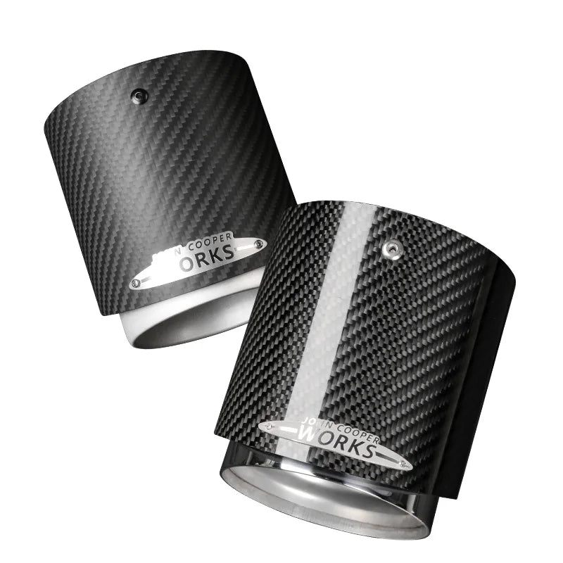 Carbon Fiber Stainless Muffler Trim Mini Cooper Car Interior Accessory GMUNI