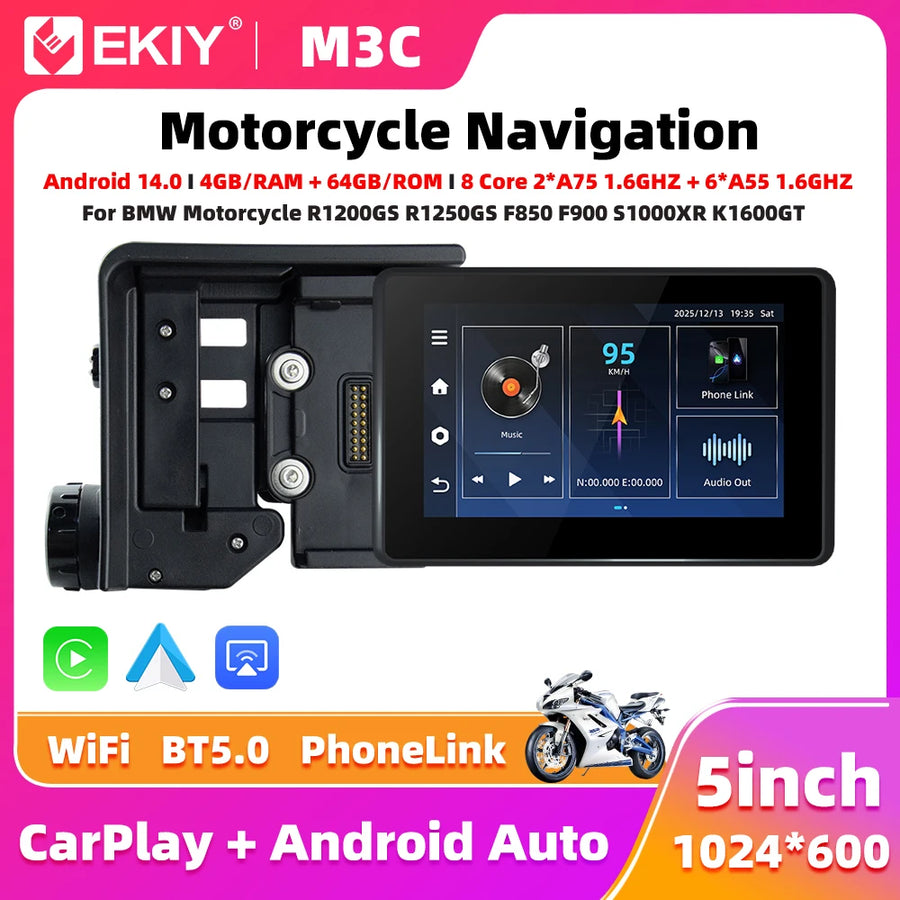 Android 14 GPS Screen for BMW R1250GS F900GS Android Head Unit EKIY