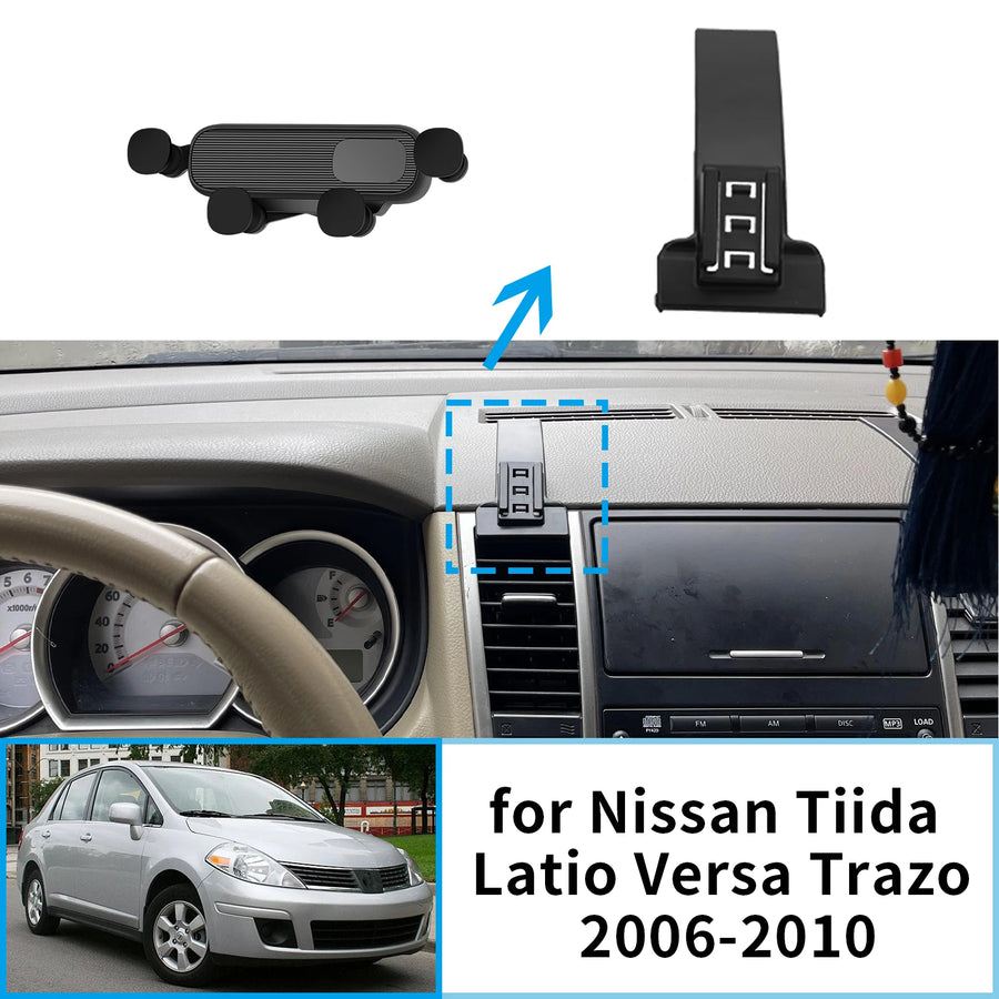 Wireless Charging Phone Mount for Nissan Tiida Versa 2006-2010 Car Phone Holder CATUSIKI