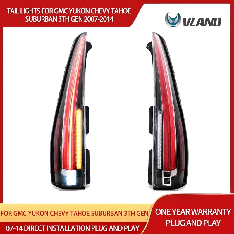 LED Tail Lights Sequential for GM SUV 07-14 Car Interior Accessory Vland