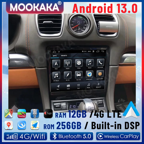 8.4" Android 13 Multimedia Head Unit for Porsche Boxster 2013-15 Android Head Unit Aotsr 4GB 64GB ROM Eight Core