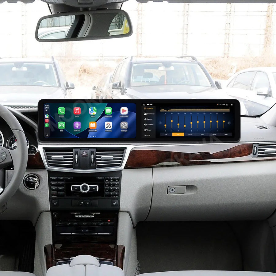 24.6" Dual Screen Android Head Unit for Mercedes E-Class 2009-2012 Android Head Unit Aotsr 8GB 128GB Eight Core