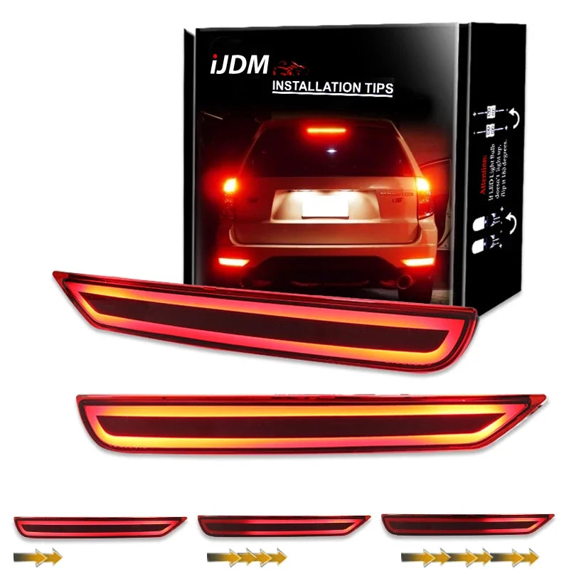 Sequential LED Bumper Reflector Lights For Forester Car Interior Accessory iJDM