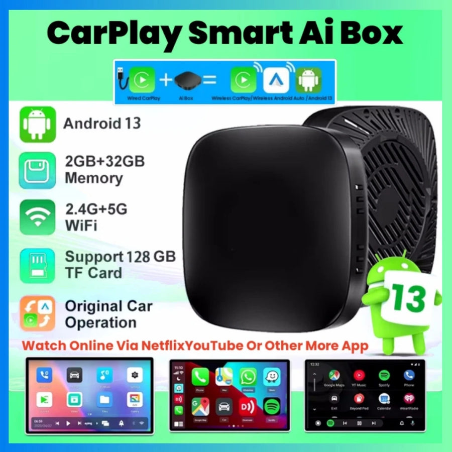 Wireless Android 13 CarPlay Adapter for OEM Wired Systems CarPlay Adapter LEXXSON