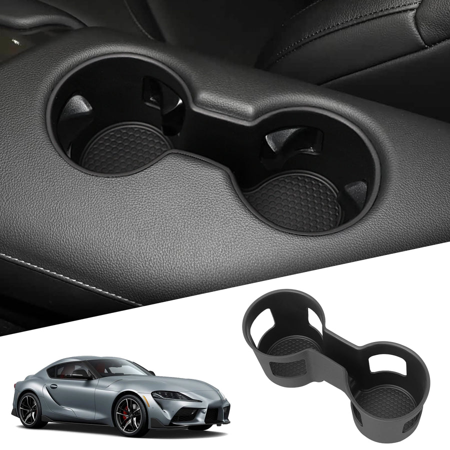 Toyota Supra 2018-2025 Water Cup Holder Limiter Fixed Drink Storage Box Tray TPE Car Accessories Black Car Interior Accessory