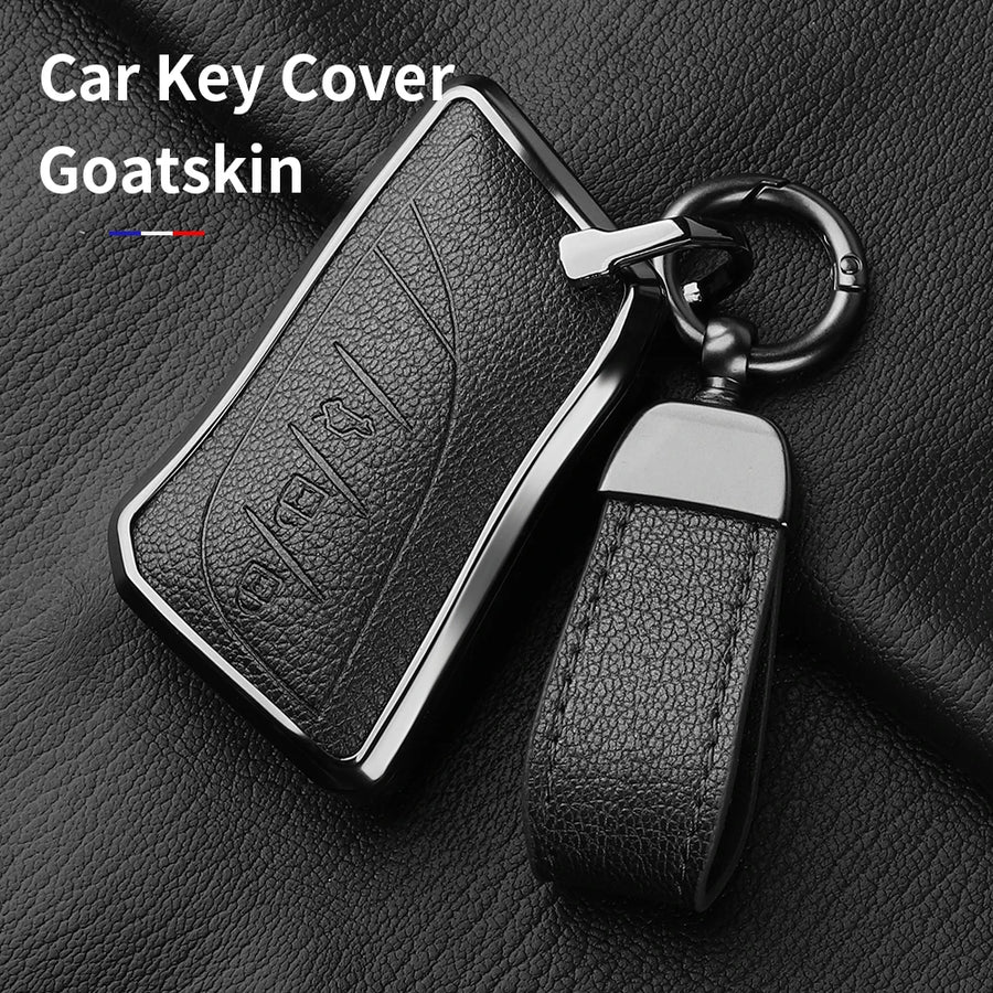 Aluminum Alloy Goatskin Car Key Case Cover For Lexus Car Interior Accessory OEM