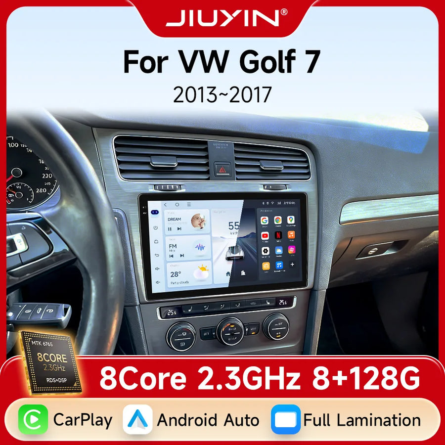 10.1-Inch Android Head Unit with CarPlay for VW Golf 7 2013–2017 Android Head Unit JIUYIN