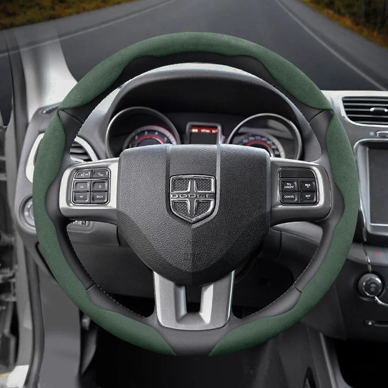 Anti-Slip Suede Wheel Cover for Dodge Charger Ram Car Interior Accessory Hocasen