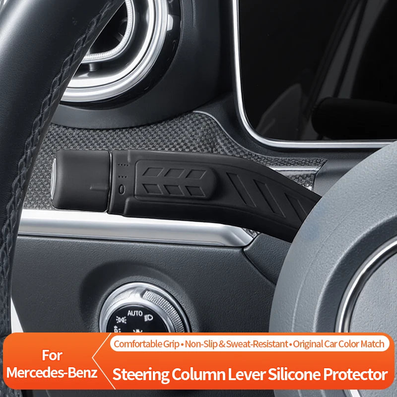 Silicone Steering Column Lever Protector Cover ( Wiper & Turn Signal Stalk) For Mercedes-Benz 2023-2026 Original Color Matchi