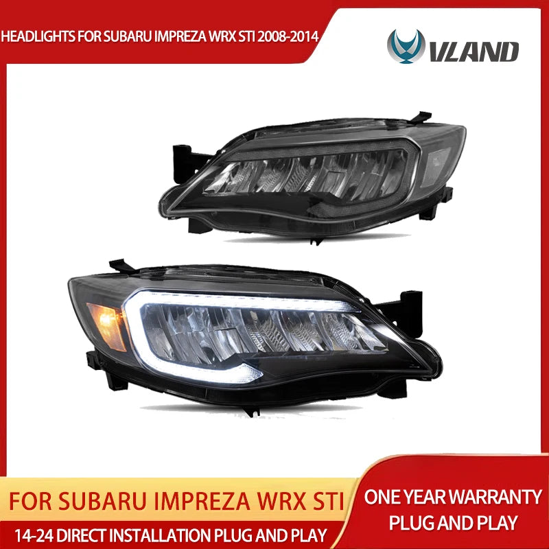 Headlights LED Reflective for Subaru Impreza 08-14 Car Interior Accessory Vland