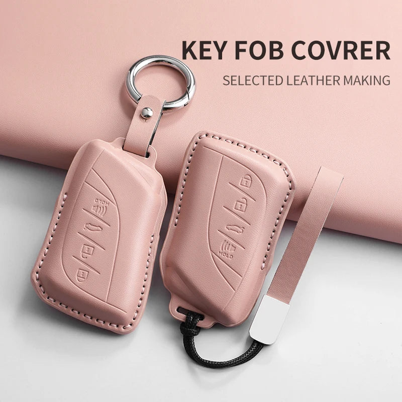 Car Keychain For Lexus UX ES UX200 UX250h ES200 ES300h ES350 US200 US260h PU Car Key Case Cover Fob Shell Car Keychain OEM