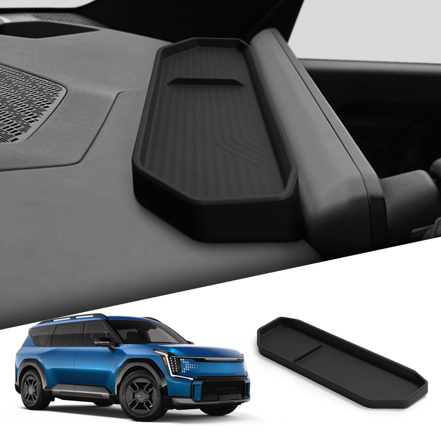 Kia EV9 2025 2024 Car Dashboard Tray Silicone Center Console Hidden Storage Box Behind Screen Tidying Armrest Box Storage Sma