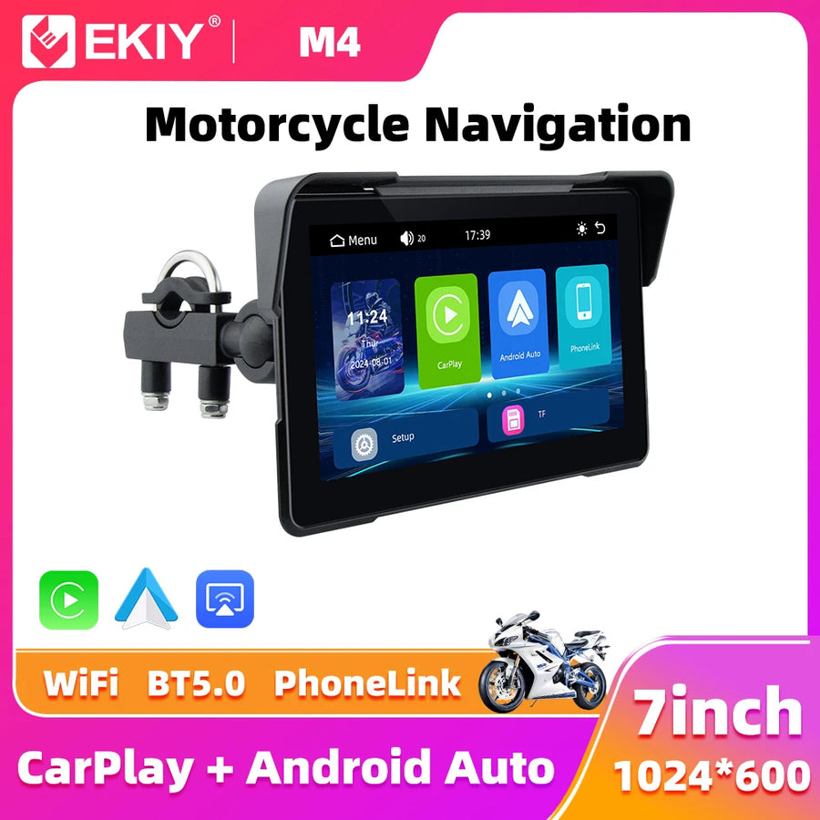 7.0 inch Wireless GPS DVR for Universal Motorcycle Android Head Unit EKIY