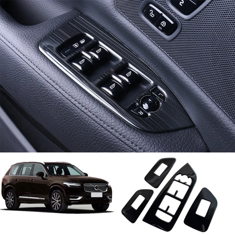 Door Lifter Panel Sticker for Volvo XC90 V90 Car Interior Accessory LINGLUYANG 4pcs xc90 2015-2026