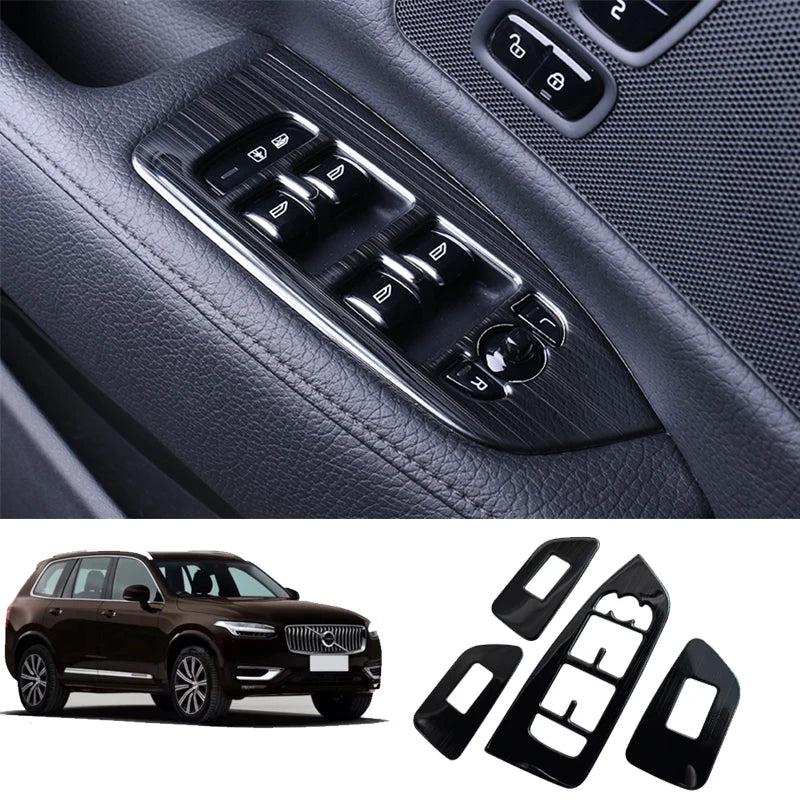 Door Lifter Panel Sticker for Volvo XC90 V90 Car Interior Accessory LINGLUYANG 4pcs xc90 2015-2026