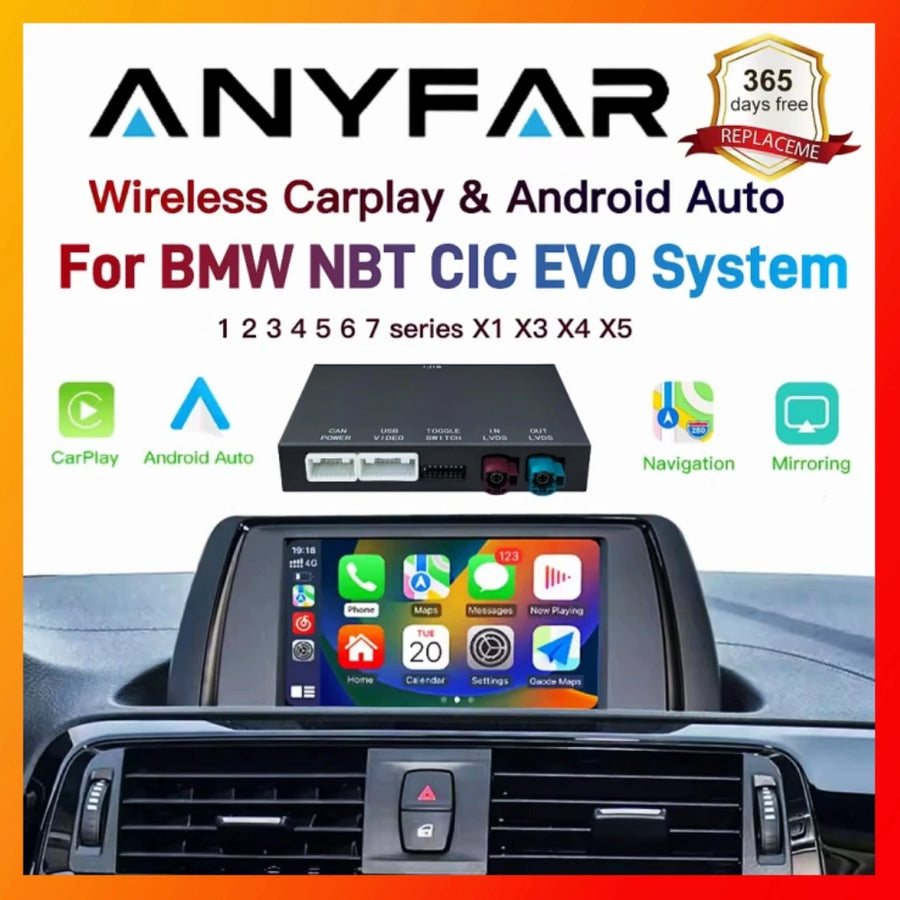 Wireless CarPlay Android Auto Retrofit Kit for BMW NBT Systems CarPlay Retrofit Module ANYFAR