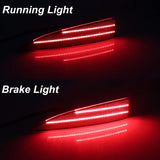 Red Rear Bumper Reflector Lights for Toyota Yaris 12-14
