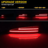 Red Rear Bumper Reflector Lights for Toyota Yaris 12-14