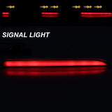 LED Bumper Reflector Light Red Lens for Ford Explorer 2016-2017 LED Ambient Light iJDM