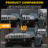 Switchback LED Turn Signal Lights DRL for Hummer H2 Car Interior Accessory iJDM