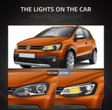 VW Polo Dual Beam Headlights Assembly for 2009-2017 Car Interior Accessory Vland