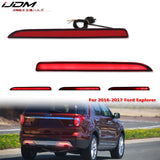 LED Bumper Reflector Light Red Lens for Ford Explorer 2016-2017 LED Ambient Light iJDM