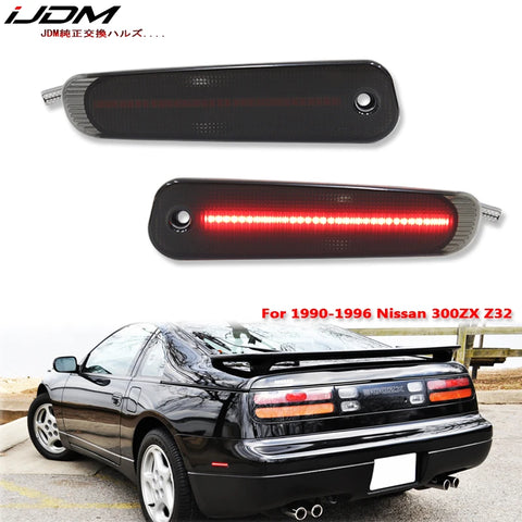 Smoked LED Side Marker Lights for Nissan 300ZX Z32 Car Interior Accessory iJDM Red Lens Red China Mainland