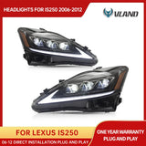 Headlights with Sequential Signal for Lexus IS 05-13 Headlight Assembly Vland