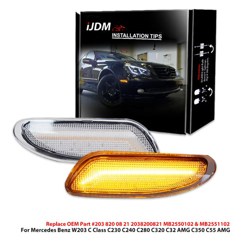 Smoke LED Side Marker for Mercedes W203 2001-2007 Car Interior Accessory iJDM