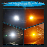 High Power Switchback LED Bulbs for Front Turn Signal Car Interior Accessory iJDM