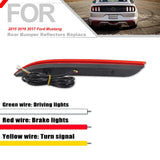 LED Bumper Reflector Light Red for Ford Mustang 2015 Car Interior Accessory iJDM