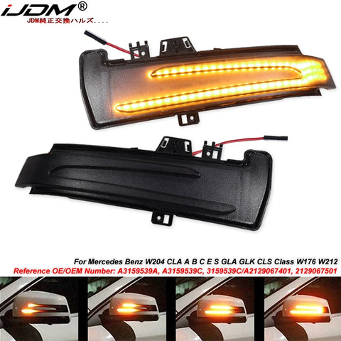 LED Dynamic Amber Side Mirror Turn Signal for Mercedes Benz LED Ambient Light iJDM