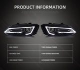 VW Polo Dual Beam Headlights Assembly for 2009-2017 Car Interior Accessory Vland