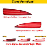 Red Rear Bumper Reflector Lights for Toyota Yaris 12-14