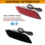 LED Bumper Reflector Lights for Subaru WRX Impreza 2008-2018 Car Interior Accessory iJDM