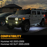 LED Bumper Lights Switchback DRL for Hummer H2 2003-2009 Exterior Light iJDM