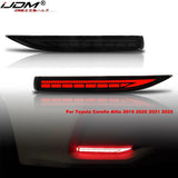 Rear Bumper Reflector Dynamic Brake Light for Toyota Corolla 2019-2022 LED Ambient Light iJDM