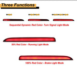 LED Bumper Reflector Light Red Lens for Ford Explorer 2016-2017 LED Ambient Light iJDM