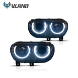 Dual Beam Projector Headlights RGB for Challenger 08-14