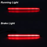 LED Bumper Reflector Light Red Lens for Ford Explorer 2016-2017 LED Ambient Light iJDM
