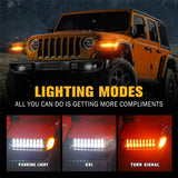 Led Turn Signal for Jeep JL Offroad Rubicon Sahara 2018+ Running Light Side Maker Lights Front Fender Flare Light Car Accessory