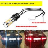 LED Ambient Light Dual-Color T15 Reverse Lamp for 12V Vehicles