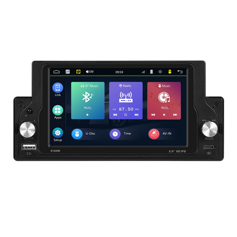 5.9" 1Din Android Auto Car Stereo for Universal Fit Android Head Unit bosstar 5.9''