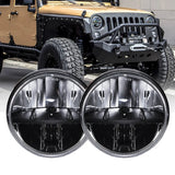 7" Inch H4 LED Moto Headlight For Harley Softail Slim Fat Boy 7inch Halo DRL Turning Led Motorcycle Headlamp For Harley Touring