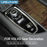 Center Console Chrome Trim Cover for Volvo XC90 2015+ Car Interior Accessory LINGLUYANG