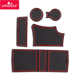 Anti-Slip Gate Slot Cup Mat for Peugeot 208 e-208 2019 - 2024 GT Interior Accessories Door Pad Non-Slip Mats Car Styling Car