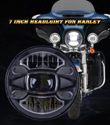 7 Inch H4 LED Moto Headlight For Harley Davidson Softail Slim Fat Boy